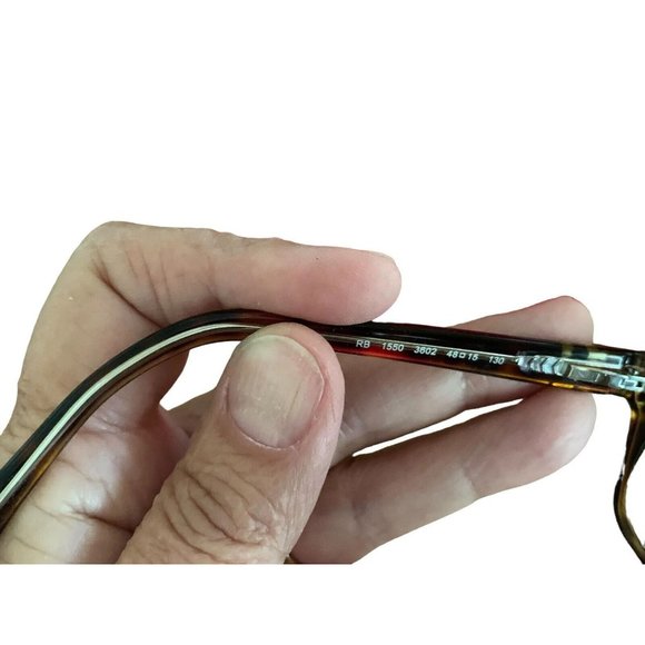 Ray-Ban RB1550 3602 Kids Eyeglasses Frames Tortoise Clear Rectangular 48-15-130 - Picture 2 of 8